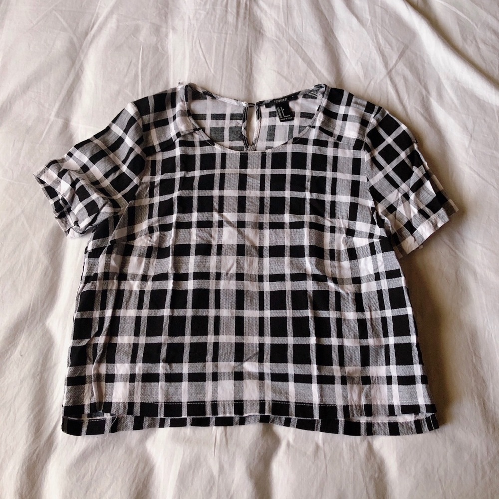 Checkered crop top